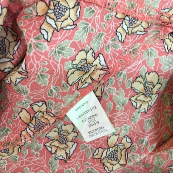 Max Studio midi skirt Floral peach Ruched ruffle size m new Womens - Picture 5 of 10